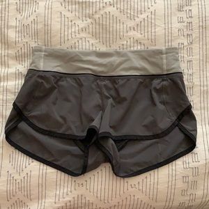 Grey size 4 lululemon shorts